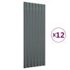 vidaXL Panneaux de toiture 12 pcs Acier galvanisé Anthracite 100x36 cm
