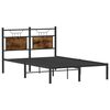vidaXL Cadre de lit sans matelas ch&ecirc;ne fum&eacute; 120x190 cm bois ing&eacute;nierie
