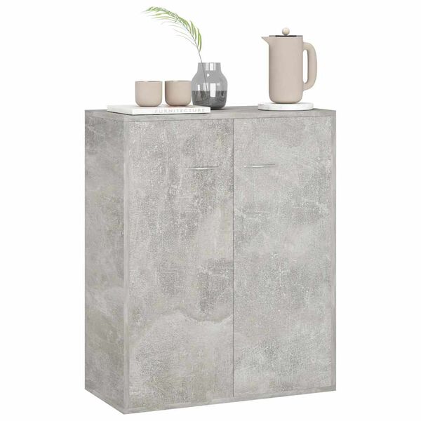 vidaXL Buffet Gris b&eacute;ton 60x30x75 cm Bois d'ing&eacute;nierie