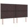 vidaXL T&ecirc;te de lit Marron fonc&eacute; 180 cm tissu
