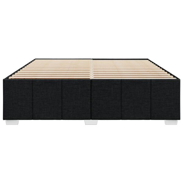 vidaXL Cadre de lit sans matelas noir 180x200 cm tissu
