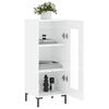 vidaXL Buffet Blanc brillant 34,5x34x90 cm Bois d'ingénierie