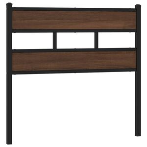 vidaXL T&ecirc;te de lit de remplacement ch&ecirc;ne marron 75 cm acier et bois d'ing&eacute;nierie