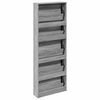 vidaXL Armoire &agrave; chaussures miroir 5 niveaux sonoma gris 63x17x169,5cm