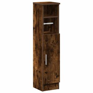 vidaXL Meuble de salle de bain avec porte-rouleau ch&ecirc;ne fum&eacute;