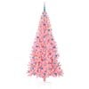vidaXL Sapin de No&euml;l avec 300 LED avec support Rose 210 cm PVC