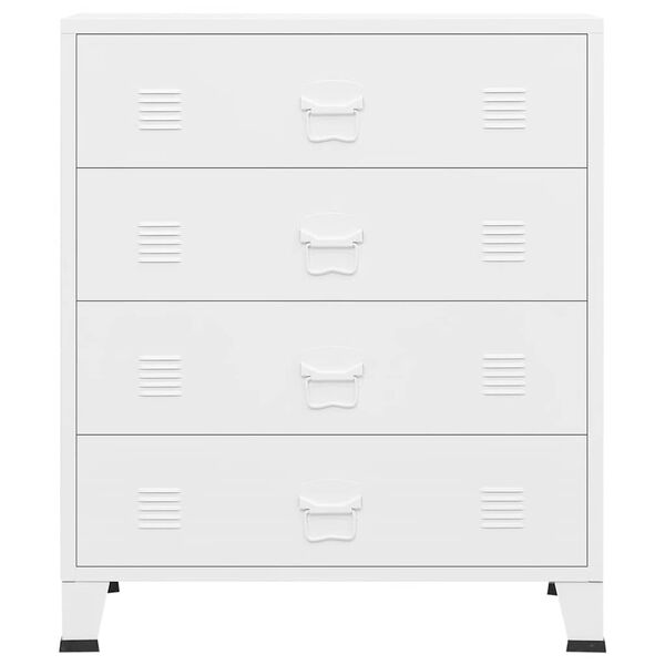 vidaXL Armoire à tiroirs industrielle Blanc 78x40x93 cm Métal