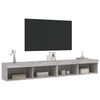 vidaXL Meubles TV avec lumi&egrave;res LED 2 pcs sonoma gris 100x30x30 cm