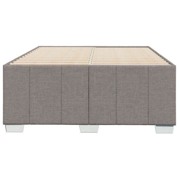 vidaXL Cadre de lit sans matelas taupe 120x200 cm tissu