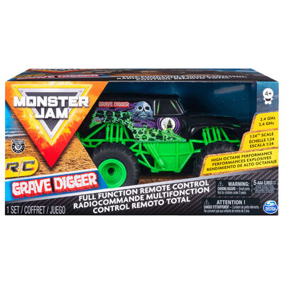 Monster Jam Camion jouet Grave Digger avec télécommande 1:24