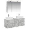 vidaXL Ensemble de mobilier de salle de bain 4 pcs Gris b&eacute;ton