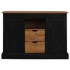 vidaXL Buffet HALDEN 2 portes coulissantes noir 112x40x80 cm
