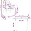 vidaXL Ensemble à manger jardin coussins 3pcs marron poly rotin verre
