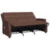 vidaXL Fauteuil de massage inclinable 3 places marron similicuir