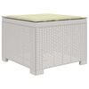 vidaXL Canap&eacute; de jardin 1 place avec coussin look rotin PP Blanc