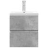 vidaXL Ensemble de meubles de salle de bain 2 pcs gris béton