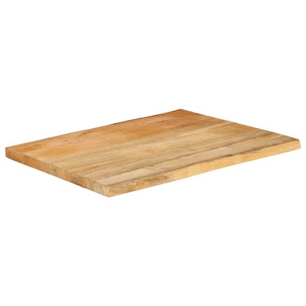 vidaXL Dessus de table 80x60x2,5 cm bord vivant bois massif manguier