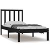 vidaXL Cadre de lit sans matelas noir bois de pin massif 90x190 cm