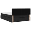 vidaXL Lit avec rangement et matelas avec matelas Noir 140 x 190 cm