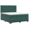 vidaXL Lit boxspring avec matelas Vert fonc&eacute; 140 x 200 cm Velours