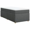 vidaXL Sommier à lattes de lit avec matelas Gris foncé 100x200cm Tissu