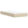 vidaXL Sommier &agrave; lattes de lit avec matelas Cr&egrave;me 80x200 cm Tissu