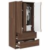 vidaXL Armoire Ch&ecirc;ne brun 79,5 x 49 x 156 cm Bois d&rsquo;ing&eacute;nierie
