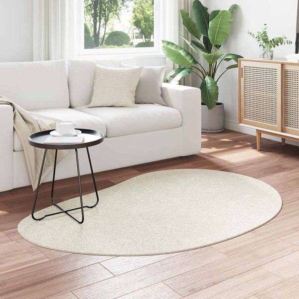 vidaXL Tapis de surface HUARTE Cr&egrave;me 120 x 170 cm Polyester