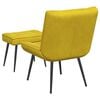 vidaXL Chaise de relaxation avec tabouret jaune velours