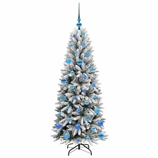 vidaXL Sapin de Noël artificiel avec 150 LED Blanc 63 x 63 x 150 cm
