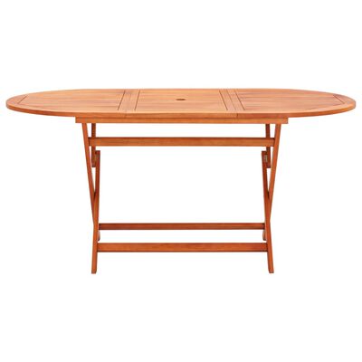 vidaXL Table de jardin pliable 160x85x74 cm Bois d'eucalyptus solide