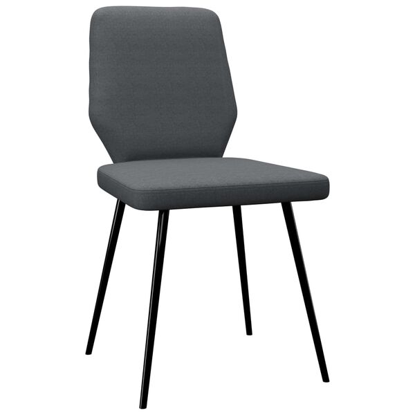 vidaXL Chaises &agrave; manger lot de 2 gris fonc&eacute; tissu