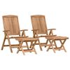 vidaXL Ensemble de salle &agrave; manger pour jardin 4 pc Marron