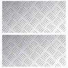 vidaXL Nez de marche 2 pc 40 x 20 cm Argent&eacute; Aluminium Rectangulaire