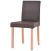 vidaXL Table et chaises 7 pcs Cuir synthétique Chêne Marron