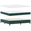 vidaXL Lit &agrave; ressorts avec matelas Vert fonc&eacute; 200 x 200 cm Polyester