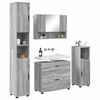 vidaXL Ensemble de mobilier de salle de bain 4 pcs Gris Sonoma