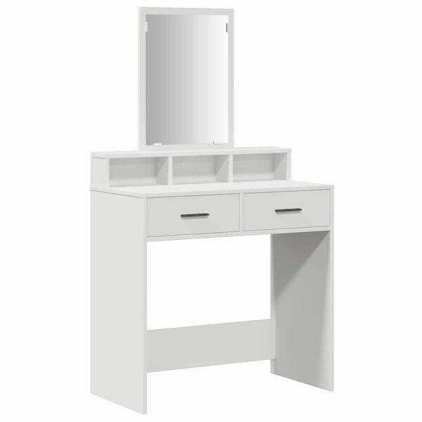 vidaXL Table de Toilette Blanc 79 x 41 x 140 cm Bois d'ing&eacute;nierie