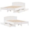 vidaXL Cadre de lit sans matelas blanc 120x200 cm bois de pin massif