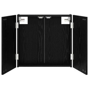 vidaXL Cabinet pour cible Ch&ecirc;ne noir 56 x 12 x 53,5 cm