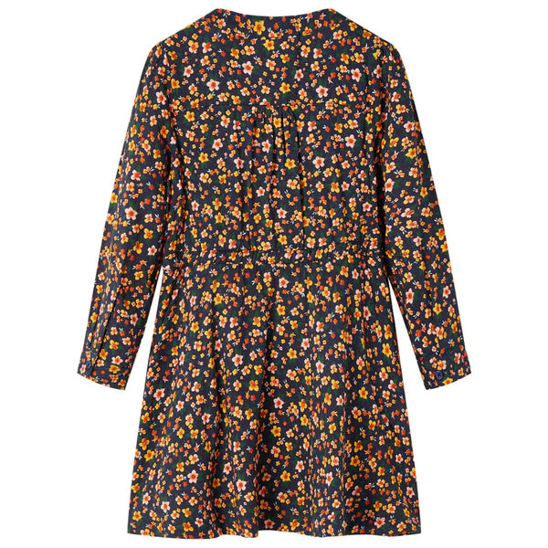 Robe pour enfants à manches longues bleu marine 104