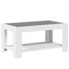 vidaXL Table basse avec LED blanc 93x53x45 cm bois d'ing&eacute;nierie