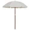 vidaXL Parasol de jardin avec m&acirc;t en acier 180 cm Sable