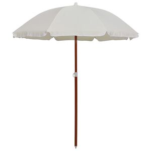vidaXL Parasol de jardin avec m&acirc;t en acier 180 cm Sable