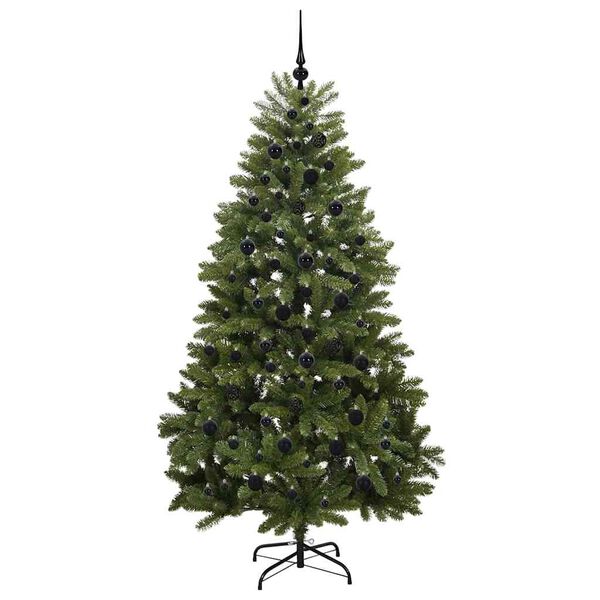 vidaXL Sapin de No&euml;l artificiel avec 300 LED Vert 210 cm PVC et m&eacute;tal