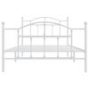 vidaXL Cadre de lit m&eacute;tal sans matelas et pied de lit blanc 100x200 cm