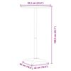 vidaXL Table de bar d’extérieur réglable en hauteur aluminium