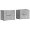 vidaXL Tables de chevet murales 2 pcs gris b&eacute;ton 45x30x35 cm