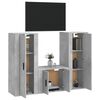 vidaXL Ensemble de meubles TV 3 pcs Gris b&eacute;ton Bois d'ing&eacute;nierie