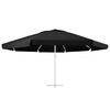 vidaXL Tissu de remplacement pour parasol d'ext&eacute;rieur Noir 610 cm